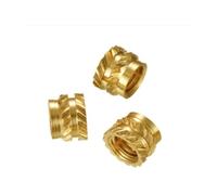 Tuercas de latón moleteadas, Tuercas de inserción moleteadas termofusibles de latón M1.4-M8 OD 3,2-5 mm Paquete de 50-100 piezas(Length 6mm,M2.5(OD3.5mm) 100pcs)