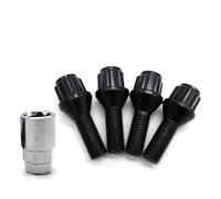 Tuercas de llanta compatibles con serie 1 para E81, E82, E87, E88, pernos de bloqueo de rueda de aleación de coche, tuercas negras M12 x 1.5