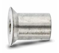 Tuercas de manguito M12 x 20, acero inoxidable A1, similar a DIN 9062, cabeza avellanada SW 2-4 unidades