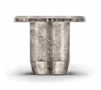 Tuercas de manguito M6 x 10, acero inoxidable A1, similar a DIN 9262, cabeza plana, SW 4-50 unidades