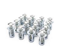 Tuercas de mariposa, anclajes de tornillo, tapones de expansión de pétalos for cortina, abrazadera de expansión, remache de pétalo, perno de bloqueo, sujetadores de pared for tableros(M6x25mm,12PCS)