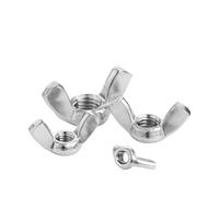 Tuercas de mariposa de acero inoxidable, Tuerca De Mariposa 10 Piezas M3-M12 Plata Acero Inoxidable 304(Zinc Plated Steel,M6 x10pc)