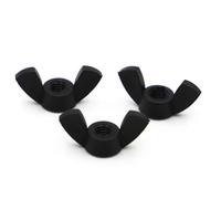 Tuercas de mariposa de acero inoxidable, Tuerca De Mariposa Plástico 1/2/5 Piezas Negro Blanco M3 M4 M5 M6 M8 M10 M12(Black,M3 5pcs)