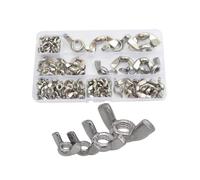 Tuercas de mariposa, tornillos y tuercas, kit 90 piezas surtido M3 M4 M5 M6 M8 M10 M12 acero inoxidable 304