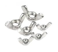Tuercas De Mariposa Tuerca de mariposa M3 M4 M5 M6 M8 M10 M12 Tuercas acero inoxidable 304 apriete manual(M4 X 10pcs)