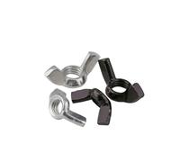 Tuercas de mariposa, Tuercas de mariposa acero al carbono, zinc, blanco y negro, M3, M4, M5, M6, M8, M10, M12, paquete 30, 50 100 unidades(Bianco,M6 50pcs)