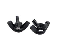 Tuercas De Mariposa Tuercas de mariposa negras M3 M4 M5 M6 M8 M10 M12 acero al carbono apriete manual(M10-2pcs)