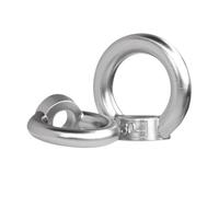 Tuercas de ojo de elevación de acero inoxidable DIN580 304 M3 M4 M5 M6 M8 M10 M12/Anillo de tornillo Anillo de perno de ojo Tuercas de enganche Tornillos(Eye Nut,M12 x1pc)