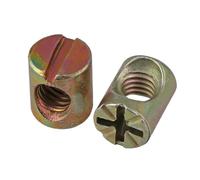 Tuercas de ranura en T con cabeza de martillo chapada en Zinc de color M4 M5 M6 M8 Tuercas de inserción integradas for muebles cruzados ranurados 5/10 Uds(Phillip M6x13mm5pcs)