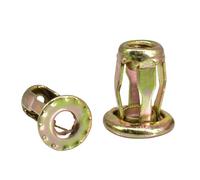 Tuercas de remache en forma pétalo M4 M5 M6 M8, abrazadera panel Metal, remaches bloqueo, fijación placa matrícula, tuerca expansión Rivnut acero al carbono(Nut Only (Galvanize),M6x20 (15Pcs))