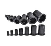 Tuercas de remache plano M3 M4 M5 M6 M8 M10 M12, cabeza plana de acero al carbono negro, inserto de remache roscado, tuercas de remaches, 1 Uds.-50 Uds.(M8(3pcs))