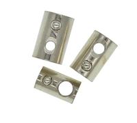 Tuercas de resorte en T elasticidad media redonda, M3-M8 for perfiles aluminio 2020-4545, 20/50/100 Uds -Tuerca semicircular con resorte(2020M6 100pcs)