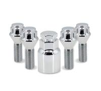 Tuercas de rueda compatibles con Nissan Note 2006-2013, pernos de rueda, tuercas de bloqueo M12 x 1,5 con llave de bloqueo