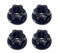 Tuercas de rueda de pista MTB 4 piezas M10x1.0 Pernos de cubo de bicicleta para ejes traseros de liberación no rápida, adecuados para bicicletas plegables Fixie, componentes de ciclismo (negro)