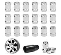 Tuercas de rueda m12x 1,5, llantas de acero, 60°, cerradas,tuerca cónica,tuercas cromadas,tapas con Ford Toyota,Hyundai,Kia, Mazda,21 unidades, universal para tuercas de coche