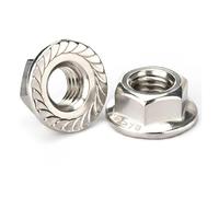 tuercas de seguridad, 1/2/ 5/10/ 20/50 Uds 304 tuerca de bloqueo hexagonal acero inoxidable M3 M4 M5 M6 M8 M10 M12 M14 M16 M20(M14 x2pcs)