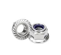 Tuercas de seguridad con brida M3-M12, de acero inoxidable 304, hexagonales, con brida dentada y autoblocantes, 2-25 unidades(M10 (5pcs))