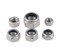 Tuercas de seguridad con inserción de nailon de acero inoxidable 304, M2-M24, autoblocantes, hexagonales, deslizantes, 1-10 unidades(1pcs,M18)