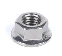 tuercas de seguridad, DIN6923 1/4 5/16 3/8 1/2 6# 8# 10# UNC 304 Acero inoxidable A2-70 Tuerca de bloqueo metal hexagonal dentada deslizante(8 32 UNC (10pcs))