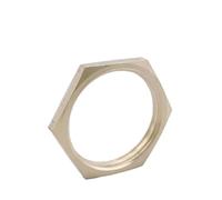 Tuercas de seguridad hexagonales de latón accesorio de tubería M10 M12 1/8 "1/4" 3/8 "1/2" 3/4 "1" tapa de vástago Hexagonal de hilo femenino(1/2")