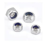 Tuercas de seguridad hexagonales de nailon, autoblocantes, de acero inoxidable 304, 3-100 unidades, M2, 2,5, 3,5, 4, 5, 6, 8, 10, 12, 14 y 16 unidades(Stainless steel 304,M14 (3pcs))