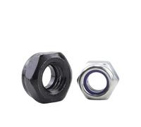 Tuercas de seguridad hexagonales de nailon de 5 a 25 piezas, 4 M12, acero inoxidable, negro, autoblocantes(201 stainless steel,M4 25pcs)