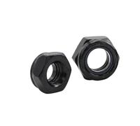 Tuercas De Seguridad Inserción Nailon Negro Métrico, M2.5 M6 M8 M10 M12, Hexagonales Acero Inoxidable DIN985, 2-40 Uds