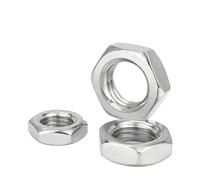 Tuercas de seguridad planas hexagonales de acero inoxidable, de 1 a 50 piezas, M3, M4, M5, M6, M8, M10, M12, M14, M16, M18-M30, DIN439, GB6172, 304(304 Stainless Steel,M20-1pcs)