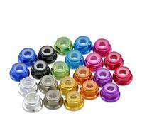 Tuercas de seguridad, Tuerca autoblocante con inserto de nylon colores M2 M3 M4 M5 M6, tuerca remachable (5 unidades)(Silvery,M6)