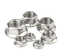 tuercas de seguridad, Tuercas de seguridad, 1/10/50 piezas con brida hexagonal 304 Tuerca bloqueo automática dentada acero inoxidable Spinlock dentado M3 M4 M5 M6 M8 M10 M12 M16 M20(M16 X 2pcs)