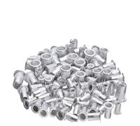 Tuercas de soldadura en forma de T Tuerca ciega de inserción remache roscado cabeza plana Rivnut aleación aluminio(100PCS,M6)