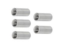 Tuercas de soldadura redondas, soldar en tuerca hembra roscada Inserto de acero inoxidable 304 soldable 5 piezas 5pcs M4*6 * 25