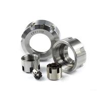 Tuercas de sujeción de pinzas, para fresado CNC, soporte de mandril de torno, tuercas hexagonales, agujeros de equilibrio dinámico para reducir el desgaste (ER20-M)