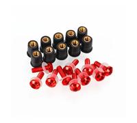 Tuercas de suministro de combustible Pernos Para SUZUKI GSR GSX 750 GSX-R GSXR 750 Para KATANA GSX750F GSR750 GSXR750 GSR600 10 Uds M5 Kits De Tornillos De Pernos De Parabrisas(ROJO)