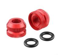 Tuercas de válvula de bicicleta Juego de anillos de bloqueo de aleación de aluminio para una mayor estanqueidad al aire y un ajuste seguro en los neumáticos MTB de carretera, rojo, azul, negro, dorado