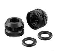 Tuercas de válvula de bicicleta para tubo interior, tuerca de bloqueo de aleación de aluminio con anillo de sellado, estanqueidad mejorada al aire, fácil instalación para neumático de bicicleta MTB de