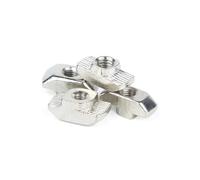 Tuercas deslizantes en T de carbono chapado, Tuercas de inserción martillo con ranura en T for rosca M3 M4 M5 2020, paquete 50 o 100 unidades(100pcs,M5)