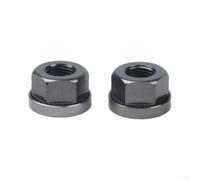 Tuercas Eje Bici Fija para m10 CNC Pulido Negro Tuercas Eje Bici | Aluminio 7075, ligero y para fuerte, mecanizado CNC, para eje de para rueda, instalación segura(Grey)
