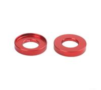 Tuercas Eje Bici Fija para m10 CNC Pulido Negro Tuercas Eje Bici | Aluminio 7075, ligero y para fuerte, mecanizado CNC, para eje de para rueda, instalación segura(Red)