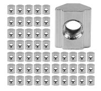 Tuercas en T 50pcs Tuerca de Ranura en T Deslizante Acero al Carbono Tuerca de Perfil de Aluminio para Accesorios de Perfil de Aluminio con Caja Transparente(European Standard 20-M5)