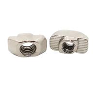 Tuercas en T con cabeza de martillo de níquel M3-M8, conector de cierre deslizante for perfil de aluminio EU 2020 3030 4040 4545(30-M6 10pcs)