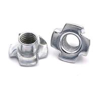 tuercas en T, tuercas soldadas de acero al carbono Inserto de punta ciega, tuerca en T cuatro garras for herrajes for muebles madera, varios tamaños, 10/50 Uds(50pcs,M5)