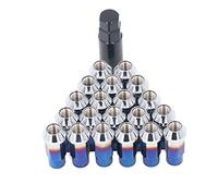 Tuercas, Fydun Universal 20 Piezas M12x1.25 Metal Tuercas de Rueda con Manga de Llave(Añil)