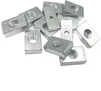Tuercas hexagonales 10PCS Aluminum Profile Accessory Slider Block Thin Carbon Steel Countersunk Nut