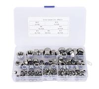 Tuercas Hexagonales Autobloqueantes de Acero Inoxidable 304, Kit de 180 Piezas M3 - M12 - Resistencia a la Corrosión, Precisión en Roscas, Uso Profesional y Doméstico (180 piezas)