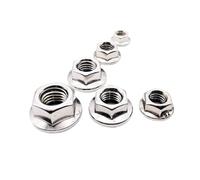 Tuercas hexagonales con reborde dentado, M3-M12 Stainless Steel Hex Head Serrated Spinlock Flange Lock Nuts 2/5/10/25pcs(M10 5pcs)