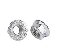 Tuercas hexagonales con reborde, Paquete de tuercas con reborde hexagonal rosca fina acero inoxidable 304 59 tamaños múltiples(M14 1.5 2Pcs)