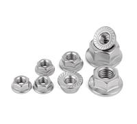 Tuercas hexagonales con reborde, Tuerca con reborde hexagonal Rosca fina M6-M16 304 dentada Paquete 1-10 piezas(M16 x 1.5mm-1pcs)