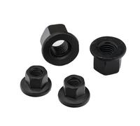 Tuercas hexagonales con reborde, Tuerca engrosada hexagonal de brida alta óxido negro acero con cojín, varios tamaños(M20)
