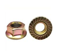 Tuercas hexagonales con reborde, Tuercas con brida hexagonal de zinc M3 a M12(M8 (10Pcs))
